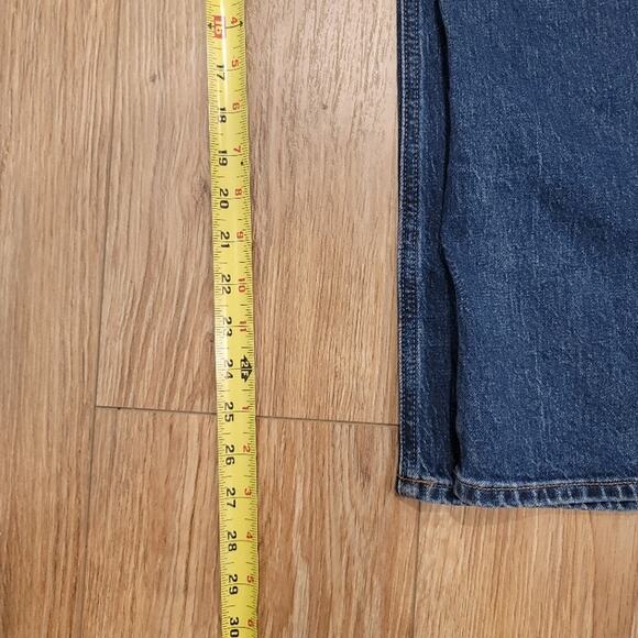 NEW J Crew Blue Jeans Women's Size 33 Tall Button Fly Pockets Y2K Streetwear - Picture 10 of 13